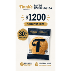 HOT SALE! Pan hamburguesa Franks x 1 un