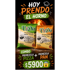 COMBO VIDA premezcla pan + premezcla pizza 500 grs